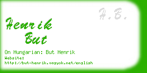 henrik but business card